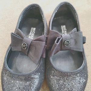 Michael Kors Black Sparkle Toddler Ballet Flats